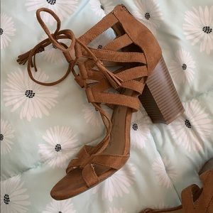 Brown Strappy Heels